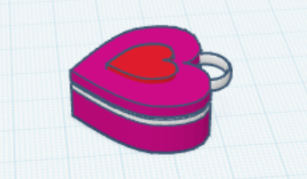 love heart keyring
