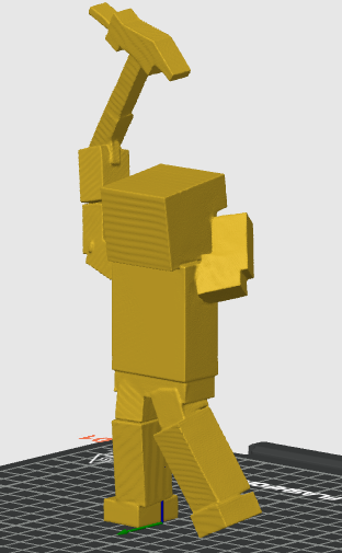 Print In Place Minecraft Model — miniatura 2