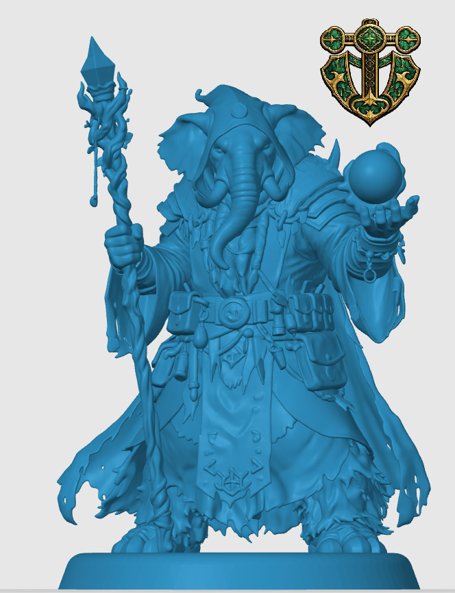 Miniatura 5 do modelo 3D Loxodon Wizard