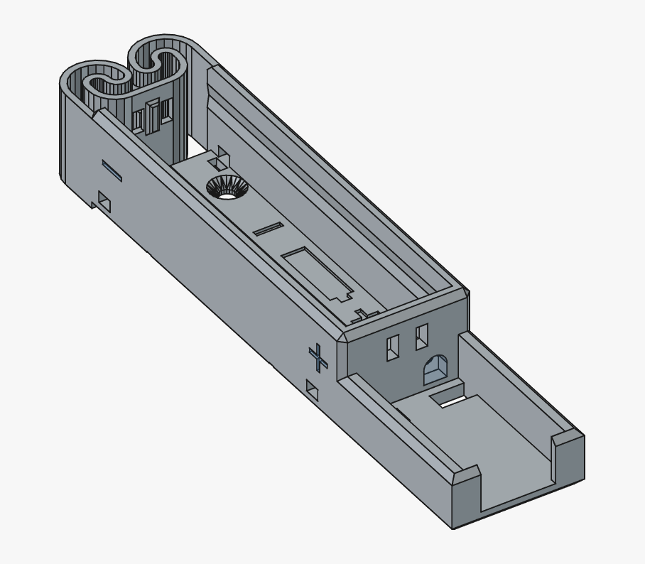 18650 battery and TP4056 charger case 3D model
