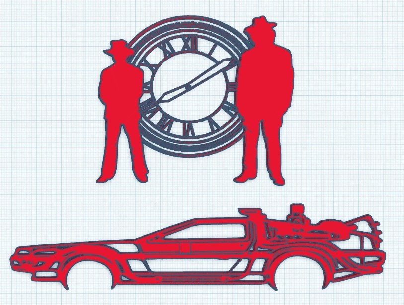 Back to the Future Wall Plaque - Marty, Doc, DeLorean & Clocktower 15x20cm — thumbnail 2