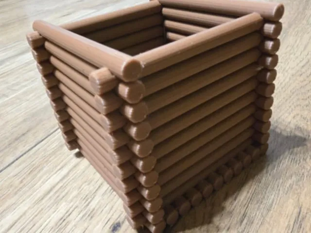 Wooden pot