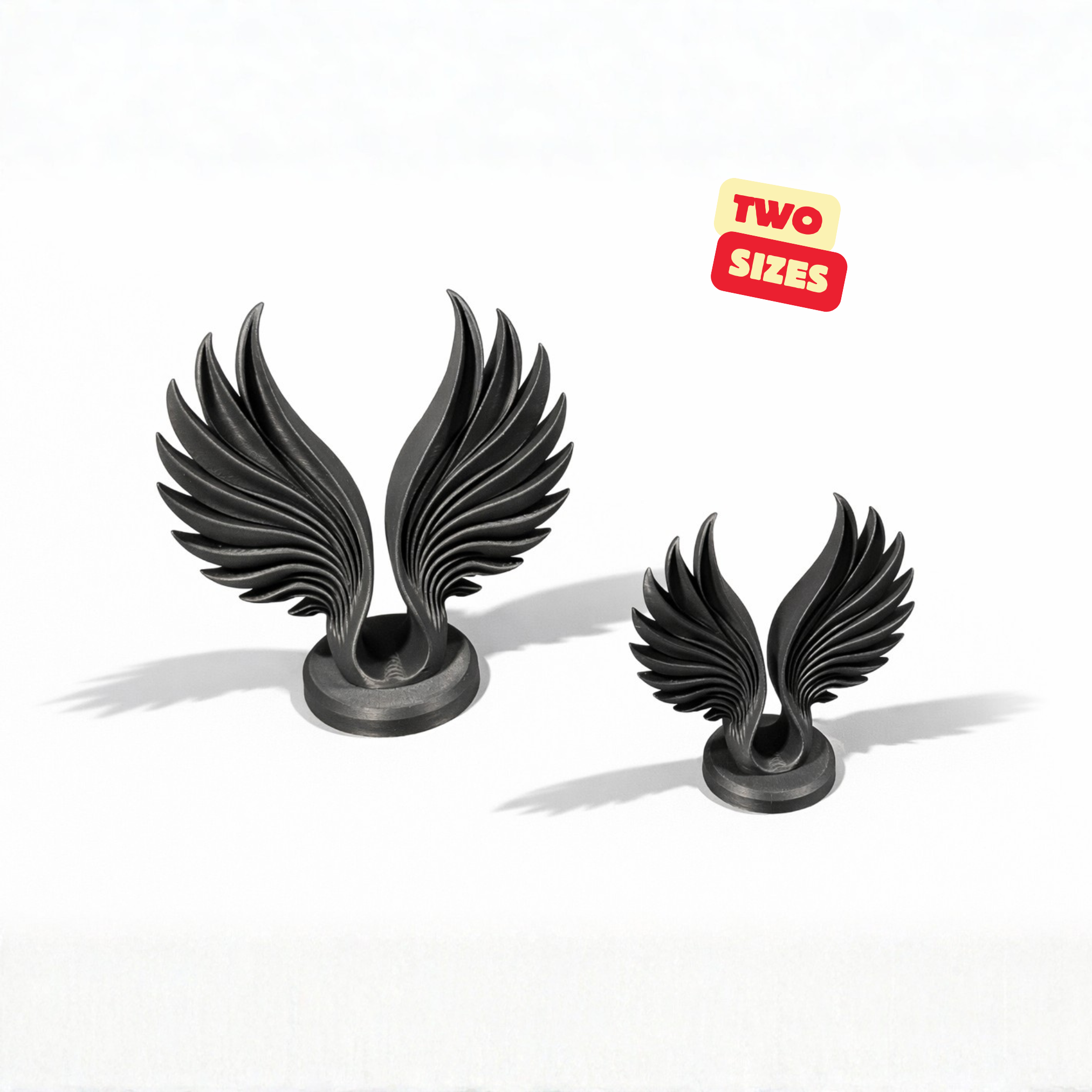 ABSTRACT DOUBLE WINGS SCULPTURE – MODERN HOMEDECOR / GOTHIC / HOMEDECOR / MINIMAL — miniatura 3