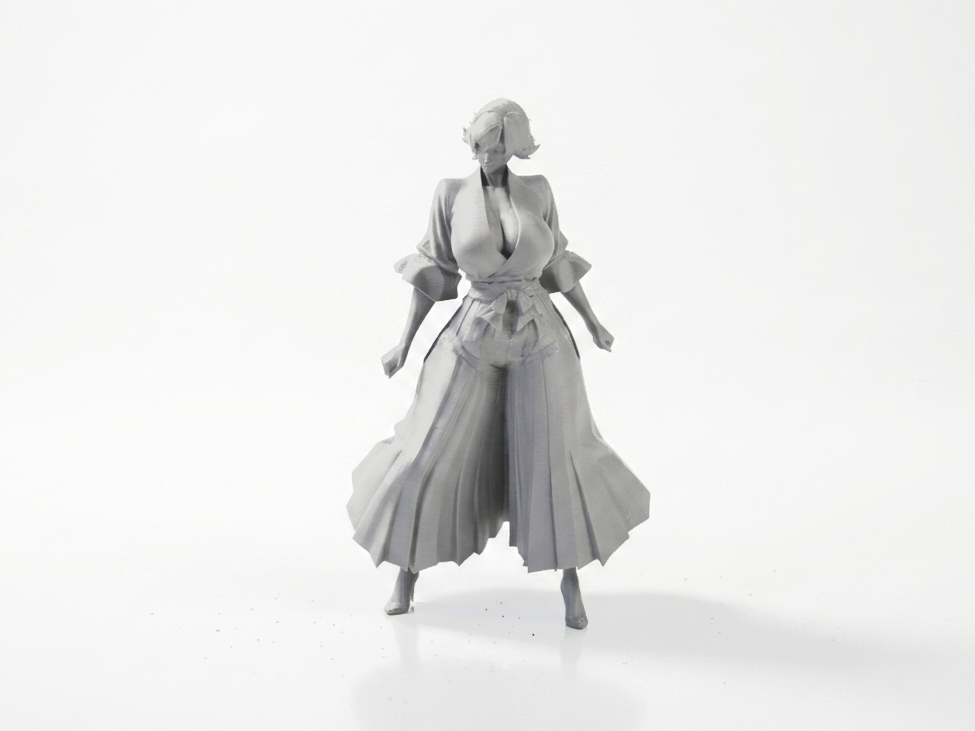 Big Pants Lady Figurine Female Character 3D Printable