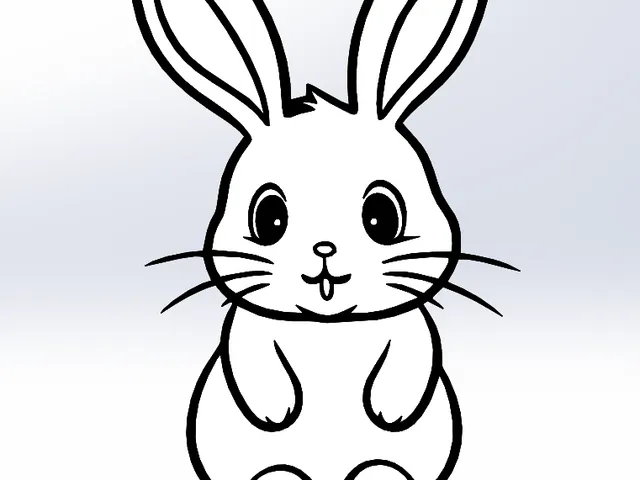 Easter Bunny - Line Art