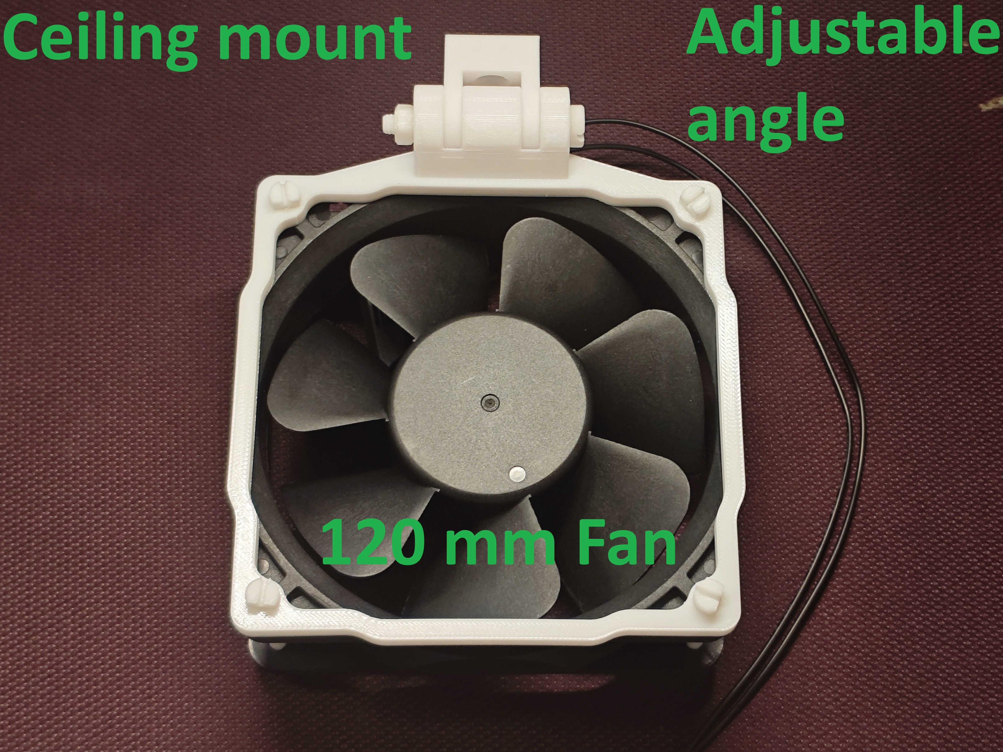 120 mm Fan ceiling mount adjustable angle