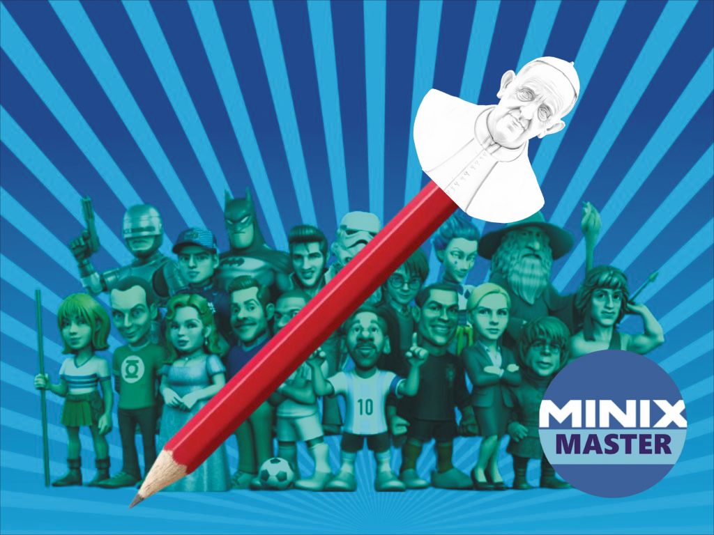 pope francis pencil bust