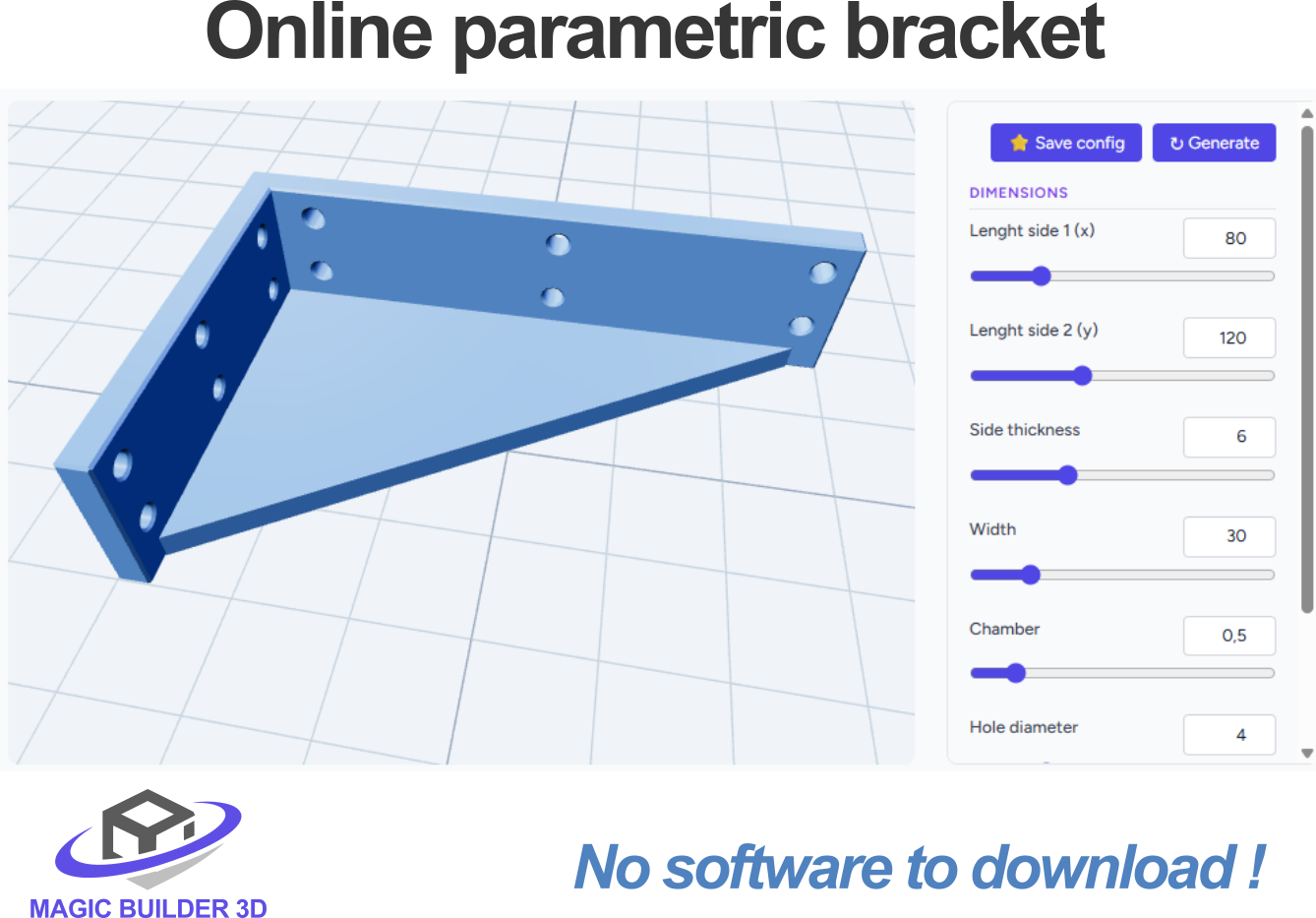 Online parametric bracket !