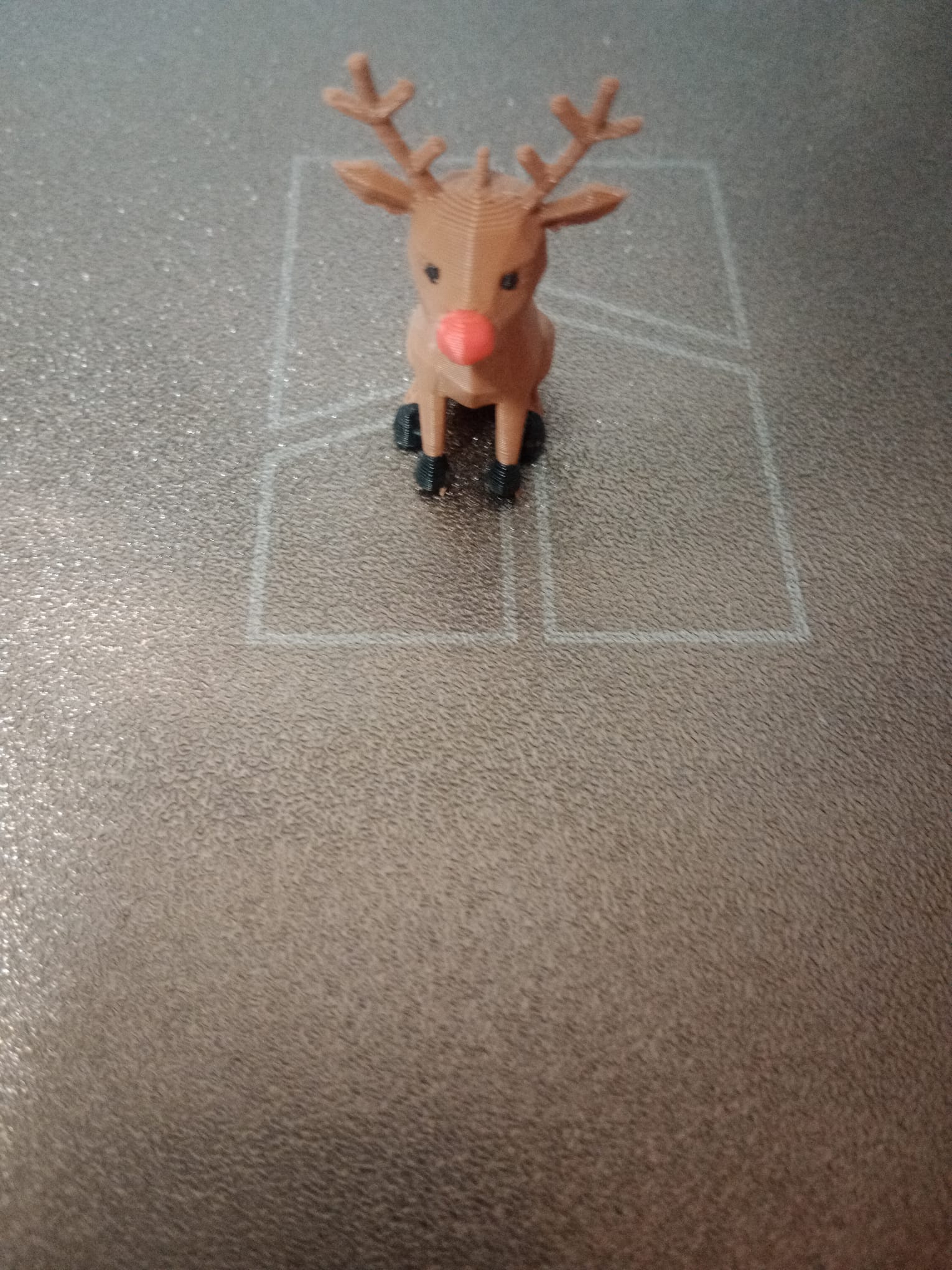 Llavero de reno low poly