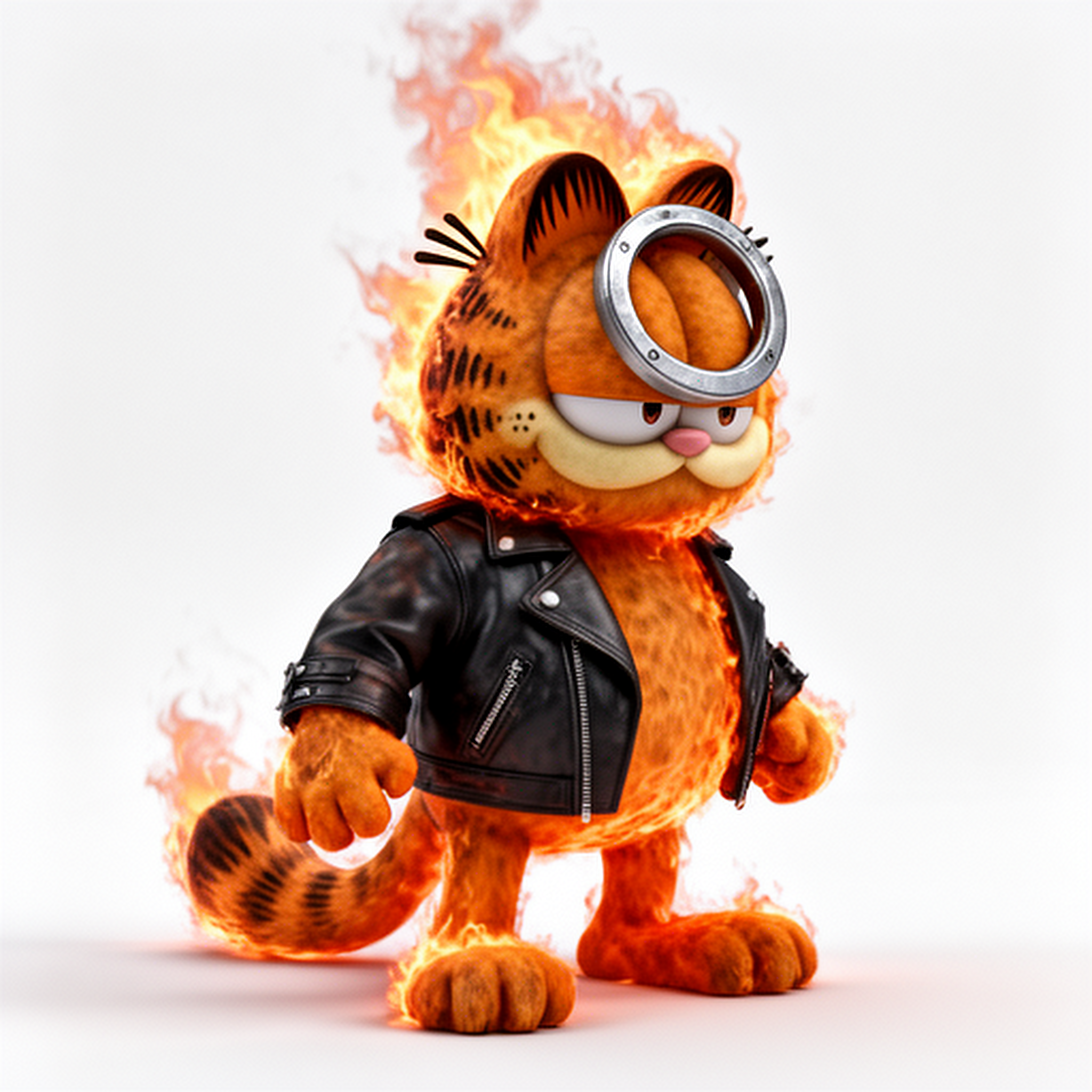Garfield Ghost Rider Ring Figure