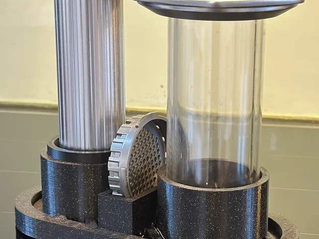 Aeropress Stand, minimal footprint with drip drain and Premium Plunger adapter