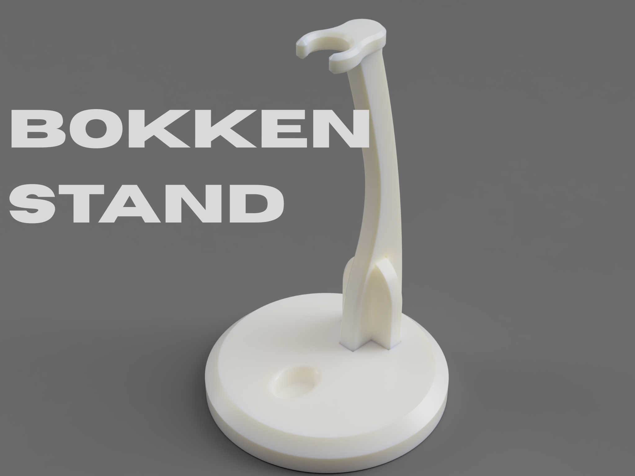 Vertical Bokken Stand — 4-Part Print, No Hardware | STEP File Included