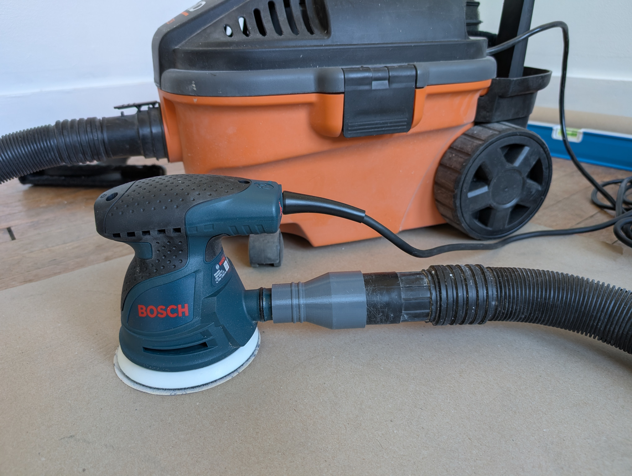 Bosch ROS20VS to Ridgid 1-7/8" Hose Adapter 3D model