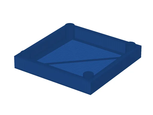 Square Dice Tray — Tabletop Dice Rolling Tray, Support-Free