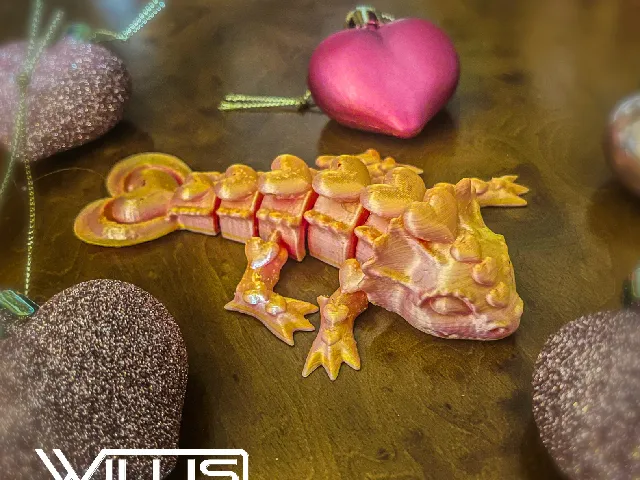 Valentines Love Flexi Dragon Keychain