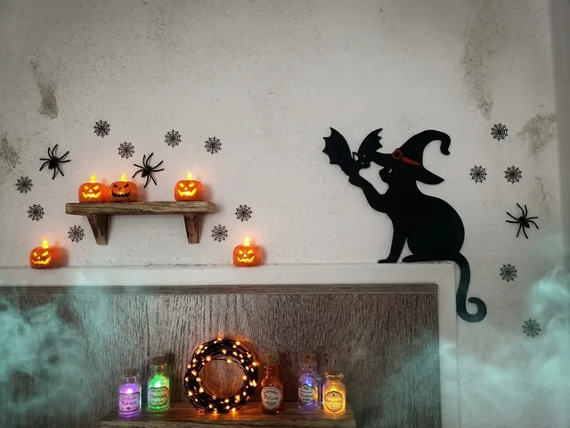 Cat halloween door decoration NO AMS
