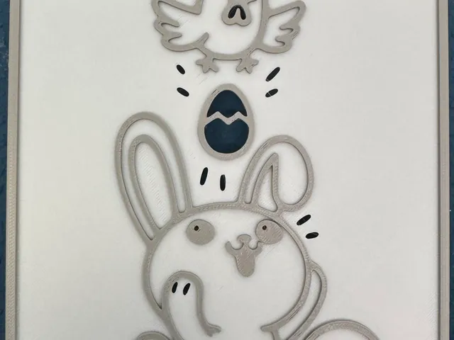 Easter Bunny Catching Fresh Easter Egg