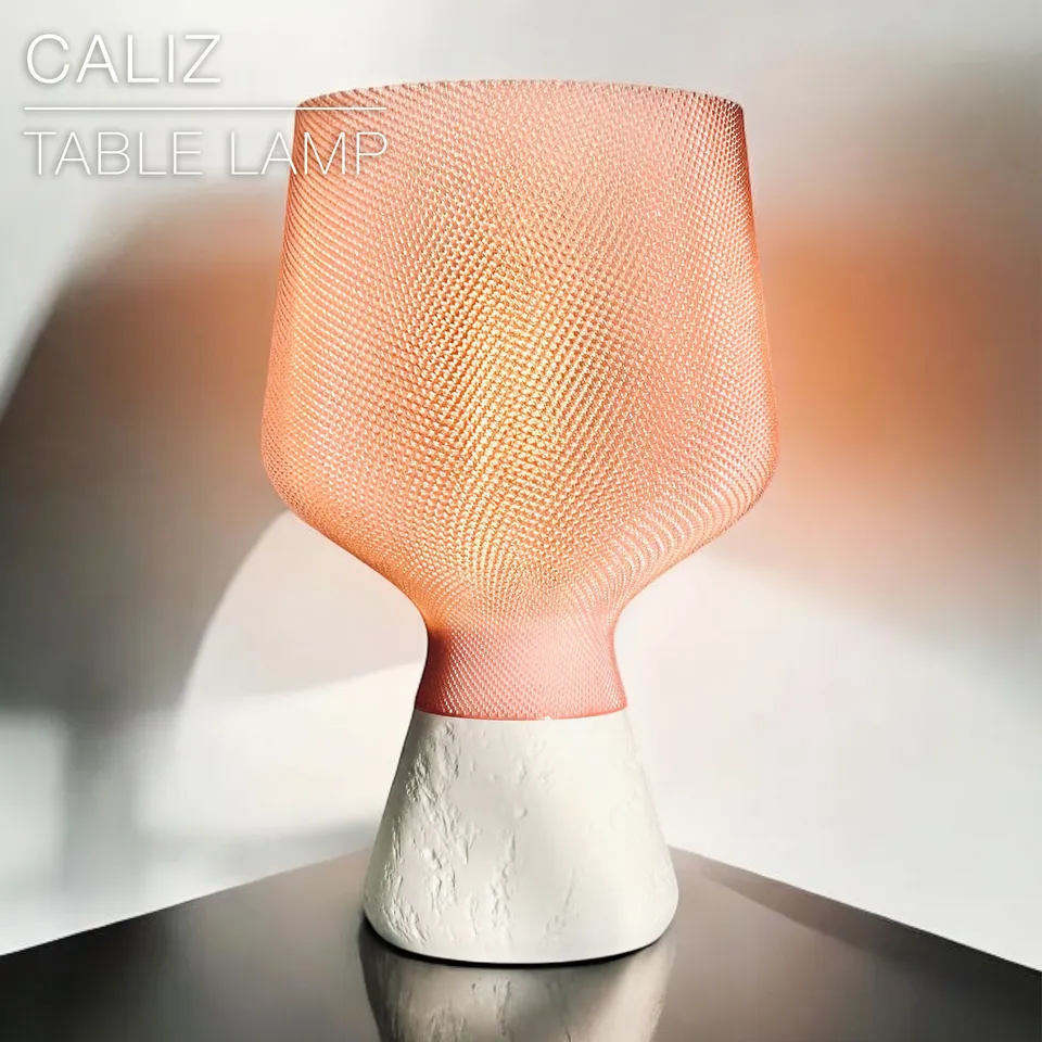 CALIZ | Woven Table Lamp E14 & E26/27 by Charles Regaud | Download