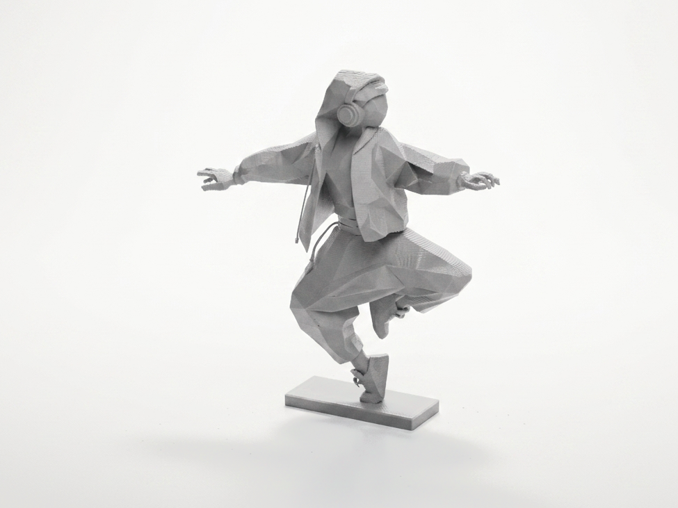 Geometric Hiphop Dancer Female Figure 3D Printable