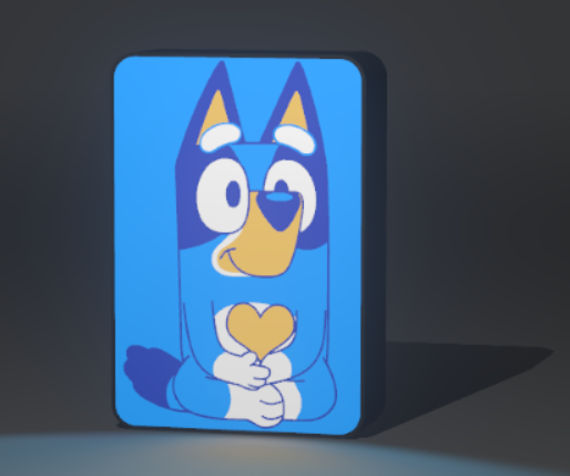 Lightbox - Bluey with Heart