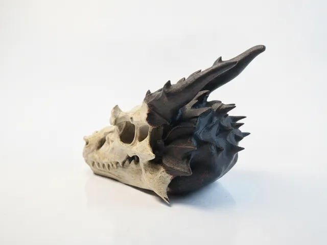 Charizard Skull Dragon Sculpture 3D Printable