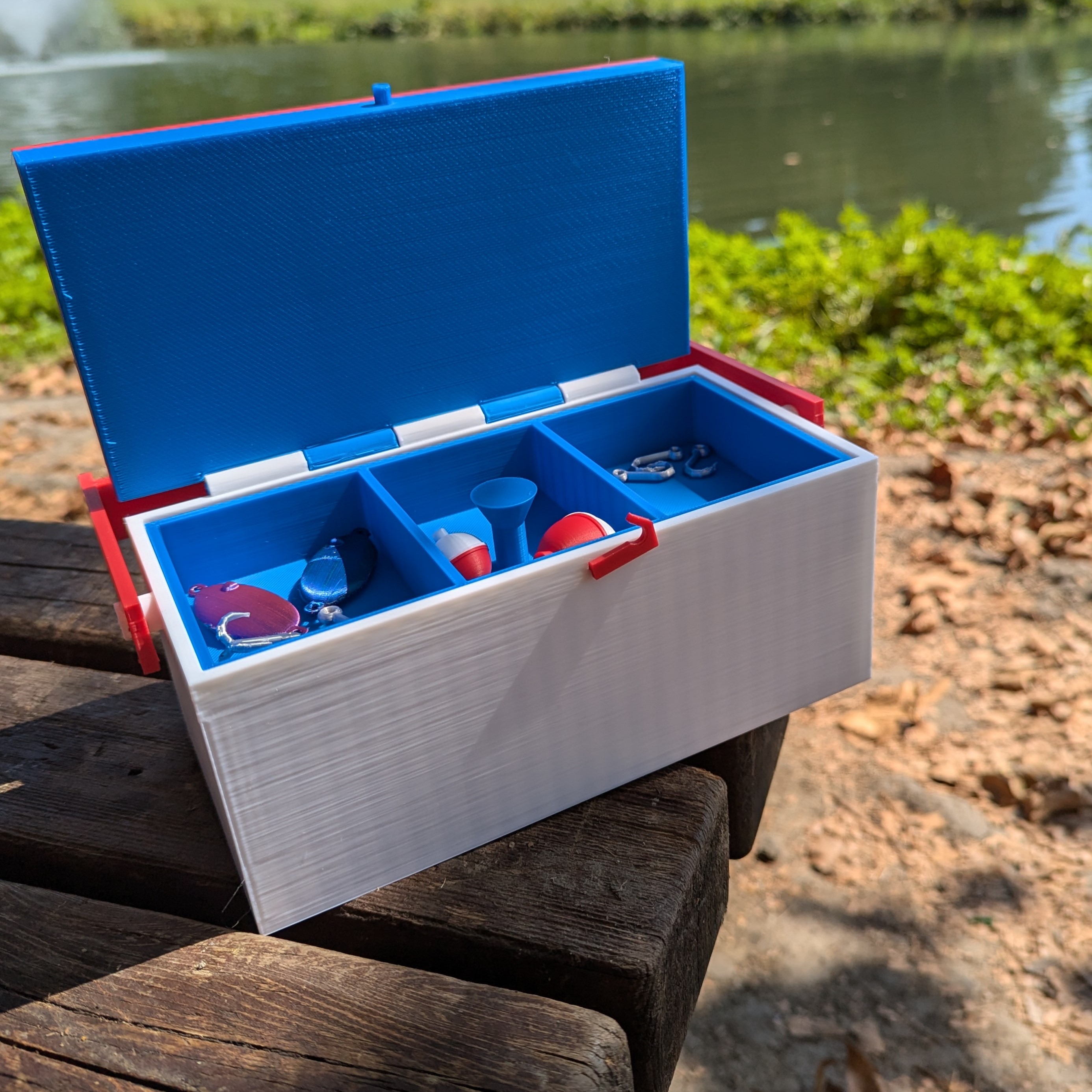 Toy Tackle Box with Hooks, Bobber, and Lure