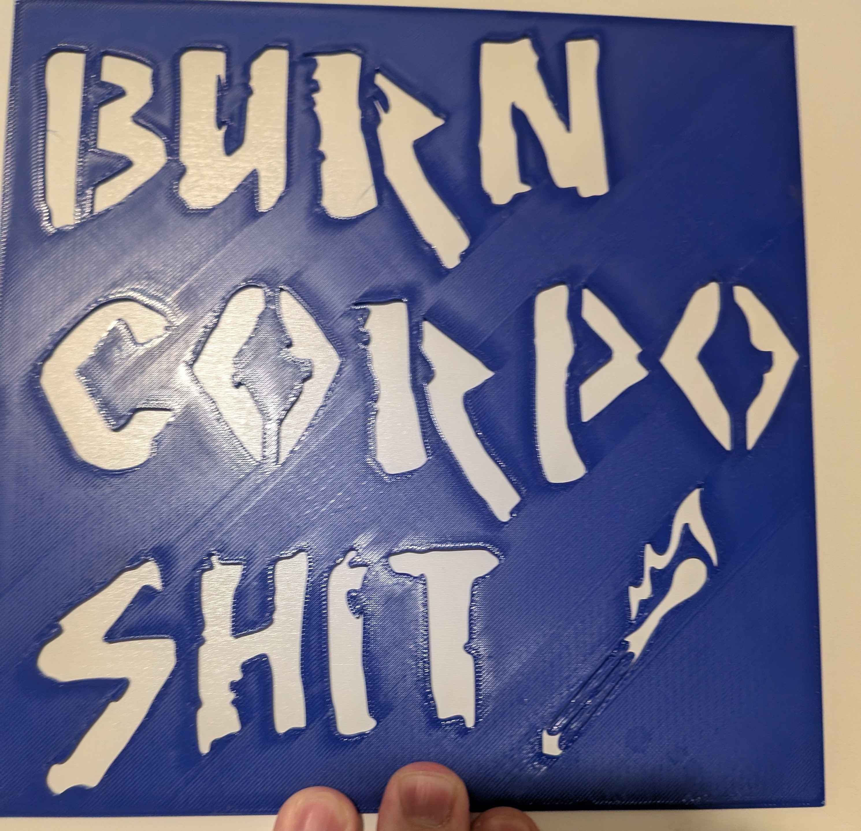 Cyberpunk 2077 Burn Corpo Shit Stencil