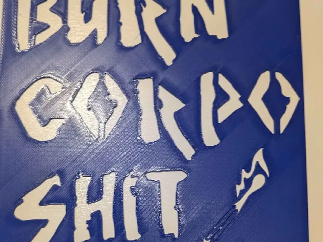 Cyberpunk 2077 Burn Corpo Shit Stencil