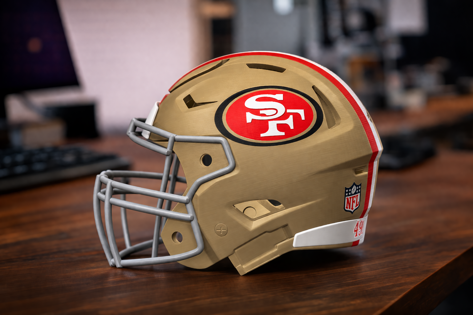 San Francisco 49ers Football Helmet - w/ NFL Logo