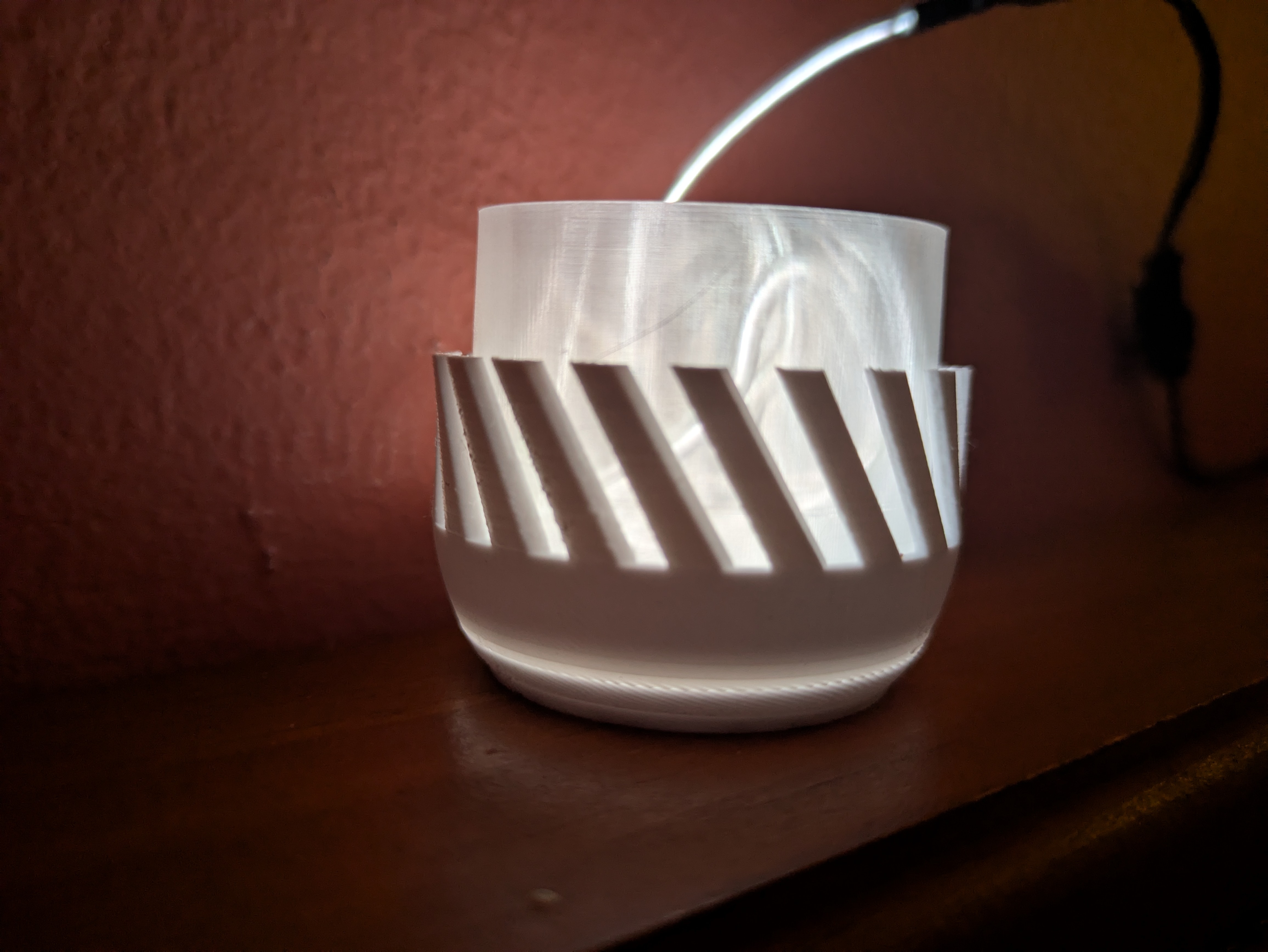 modern light, planter, vase, and candle holder