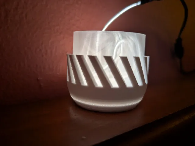 modern light, planter, vase, and candle holder