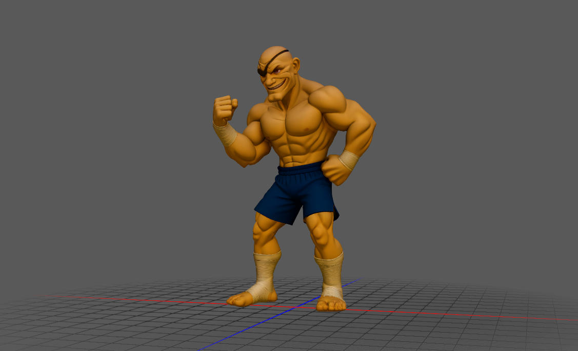 sagat cartoon