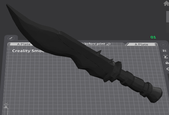 Dark Warsmith Throwing Knife (sea of thieves)