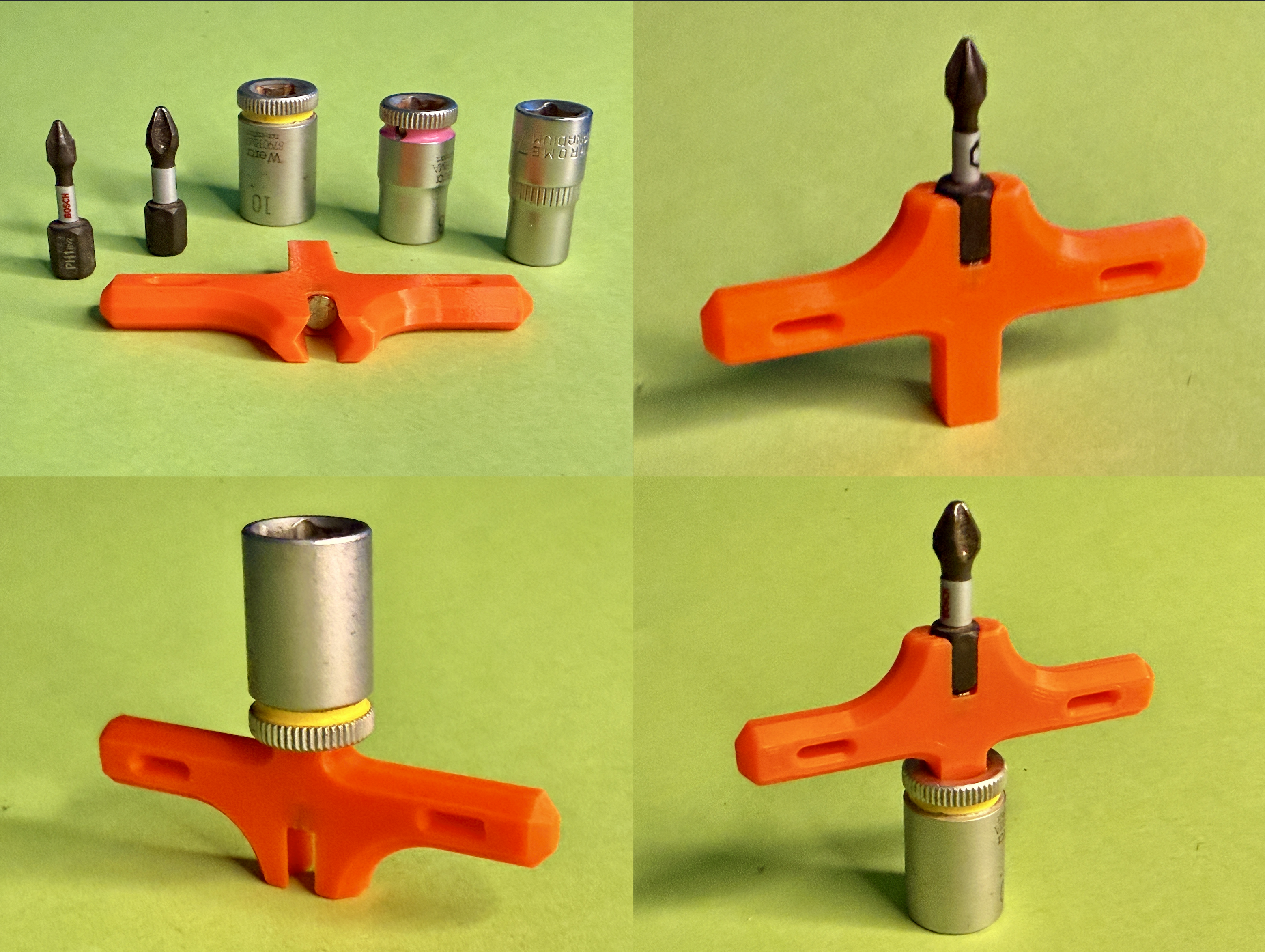 Magnetic micro Bit Hand Holder for 1/4' Bits Nuts