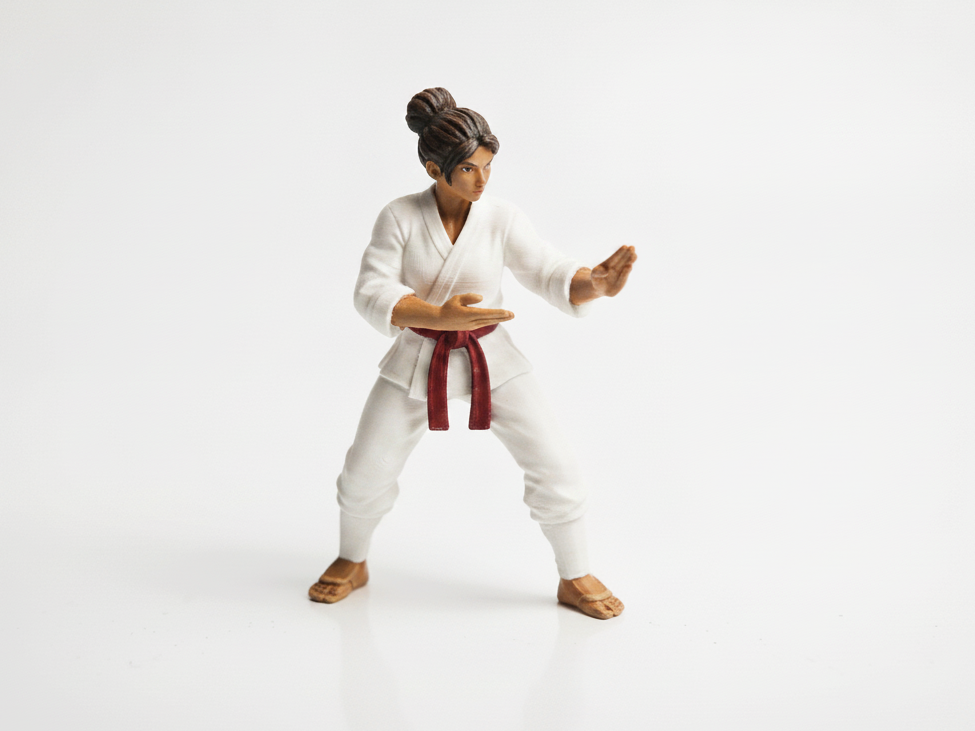 Karate Lady Figurine Martial Arts 3D Printable