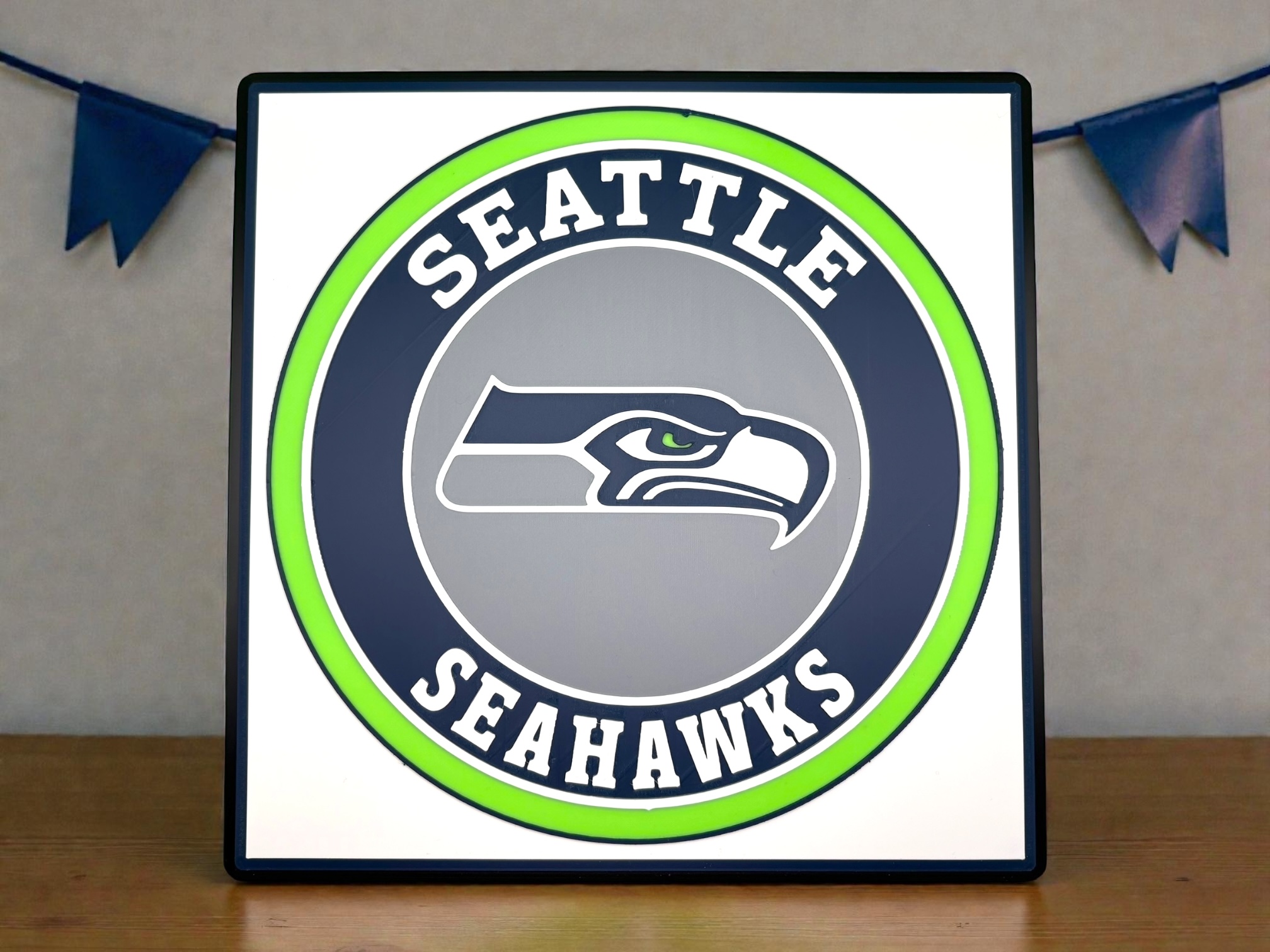Seattle Seahawks Inspired Layered Print