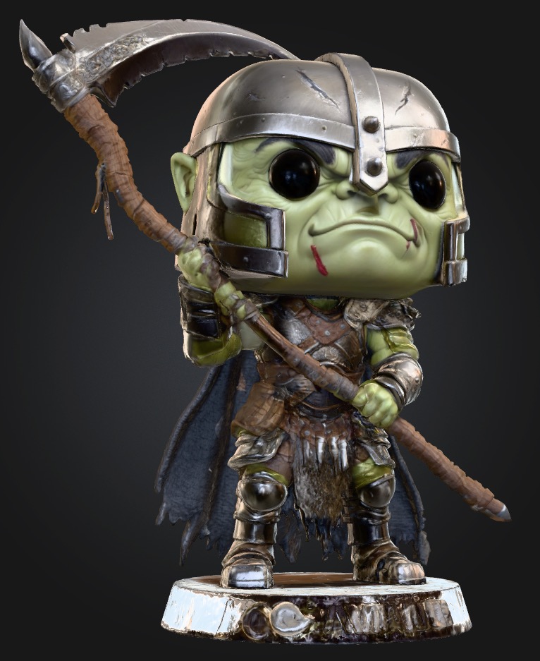 Chibi Orc Warlord with Glaive | Printable Vinyl-Style Figure (STL) | Tabletop & Display