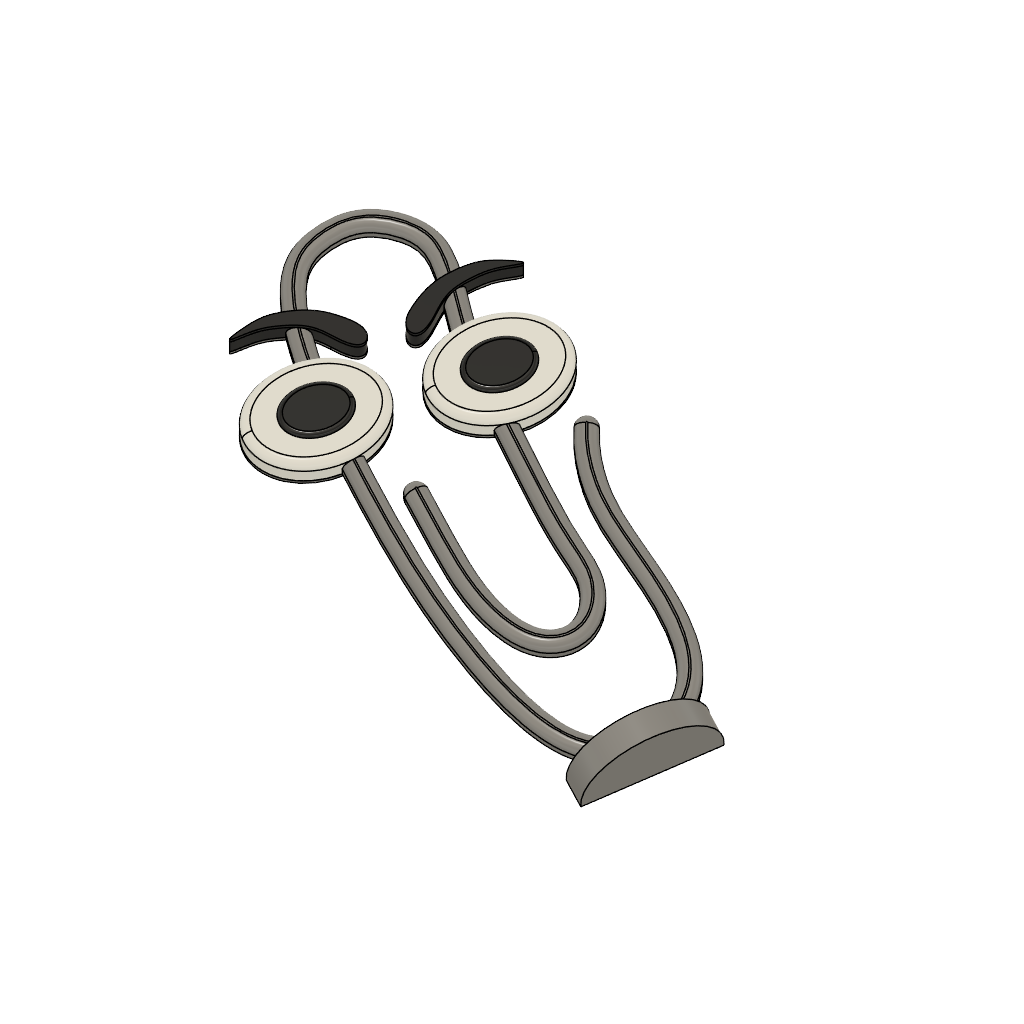Angry Clippy with Sticky Note Pad base