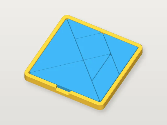 Tangram Puzzle with Storage Tray – 7-Piece Kids Shape Puzzle