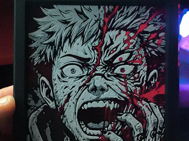 Jujutsu Kaisen Sukuna Lightbox / Dual-Lit HueForge Portrait