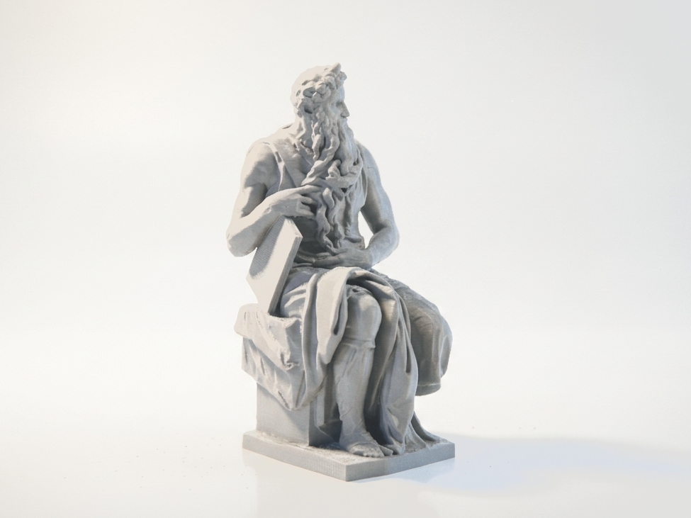 Moses Reading Sculpture Classical Statue 3D Printable