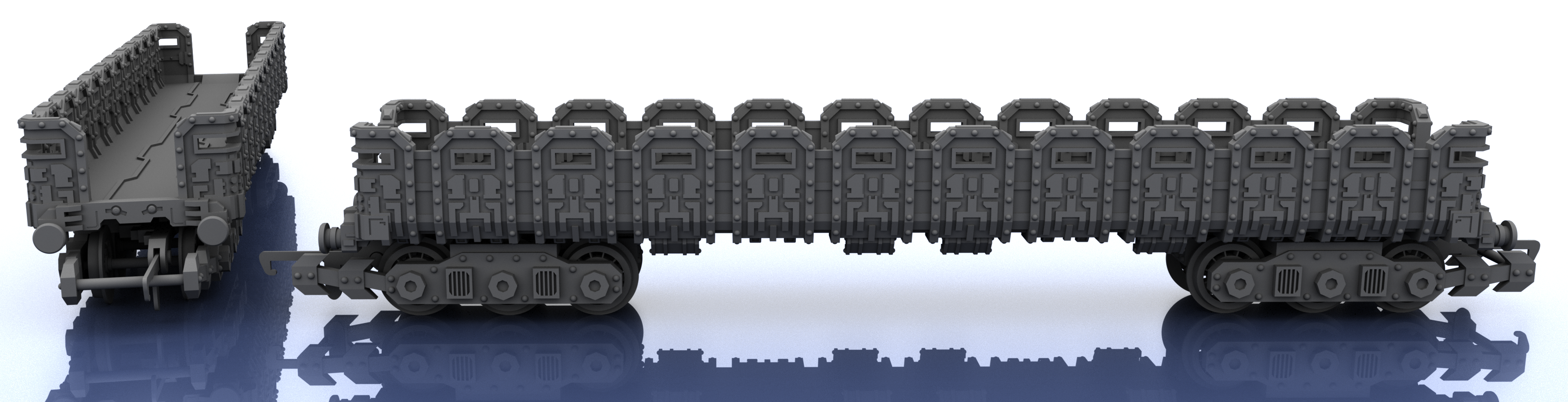 OO Train - Troop Platform v1 L - Warhammer Style