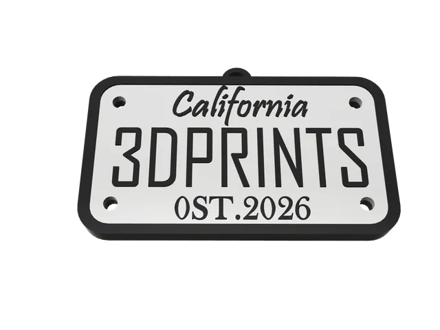 Custom license plate number 3DPRINTS (Remix)