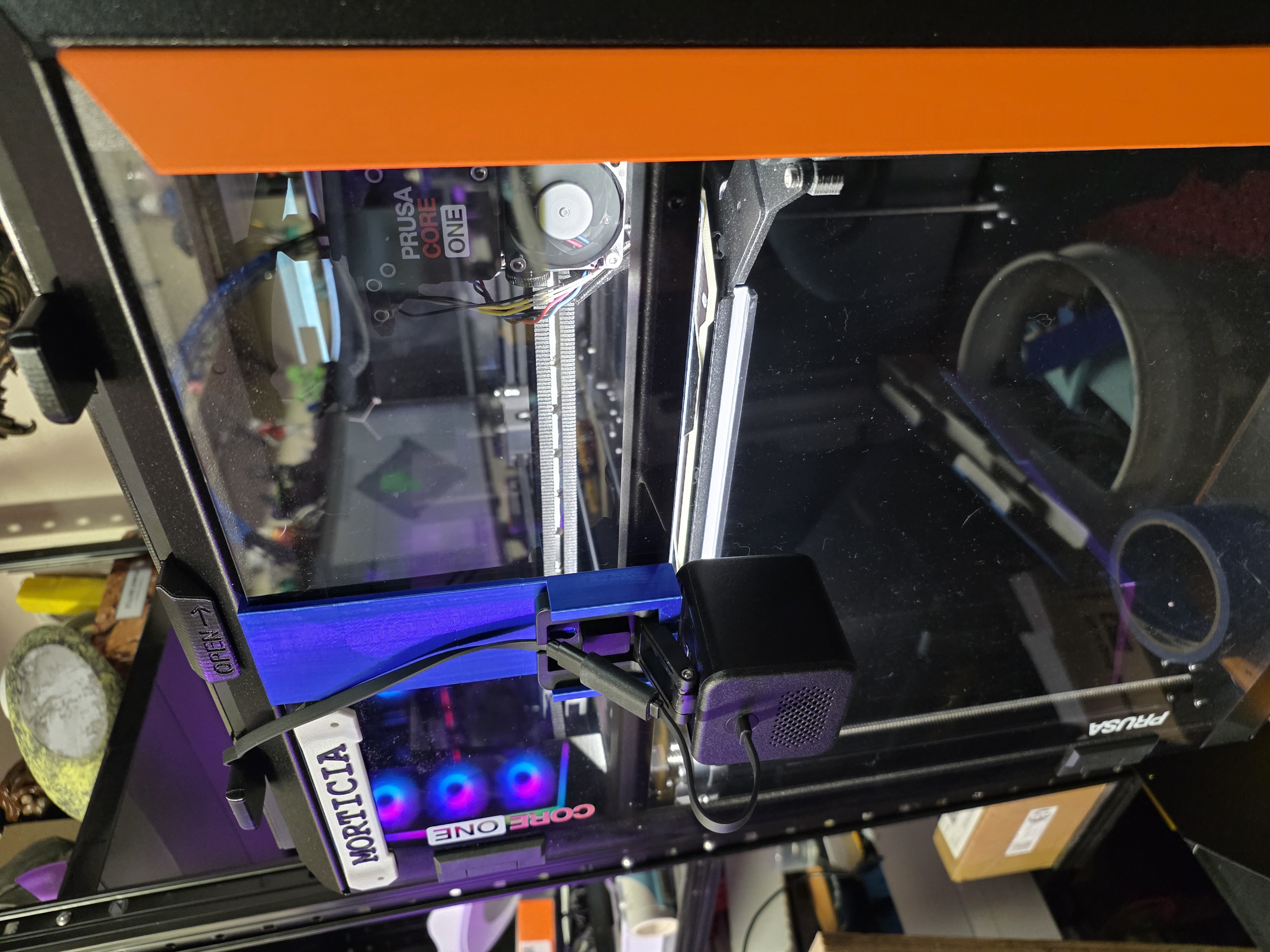 Wyze V4 Prusa Core One Mount 3D model