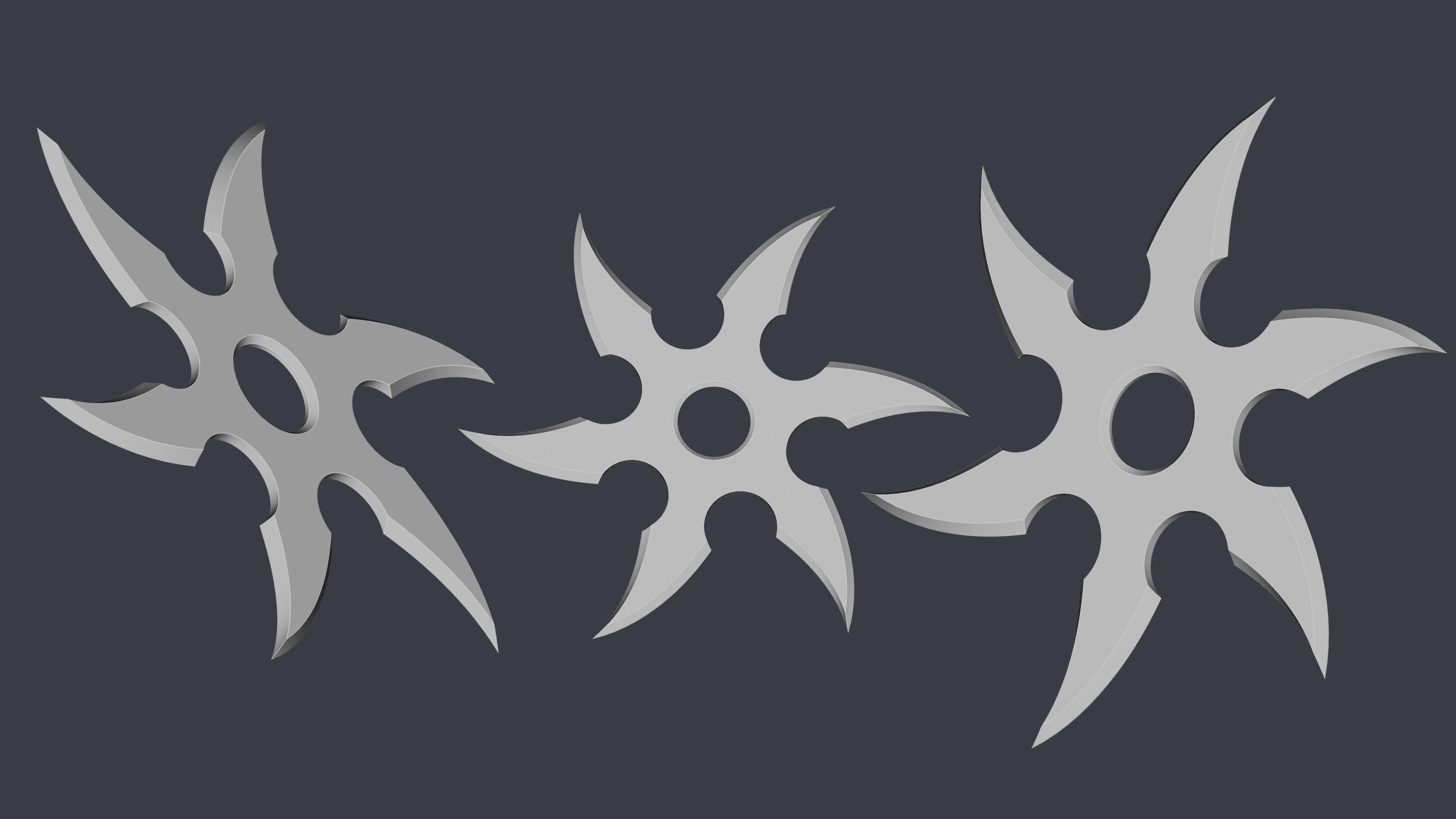 6-Branch Bent Ninja Shuriken – 15 cm