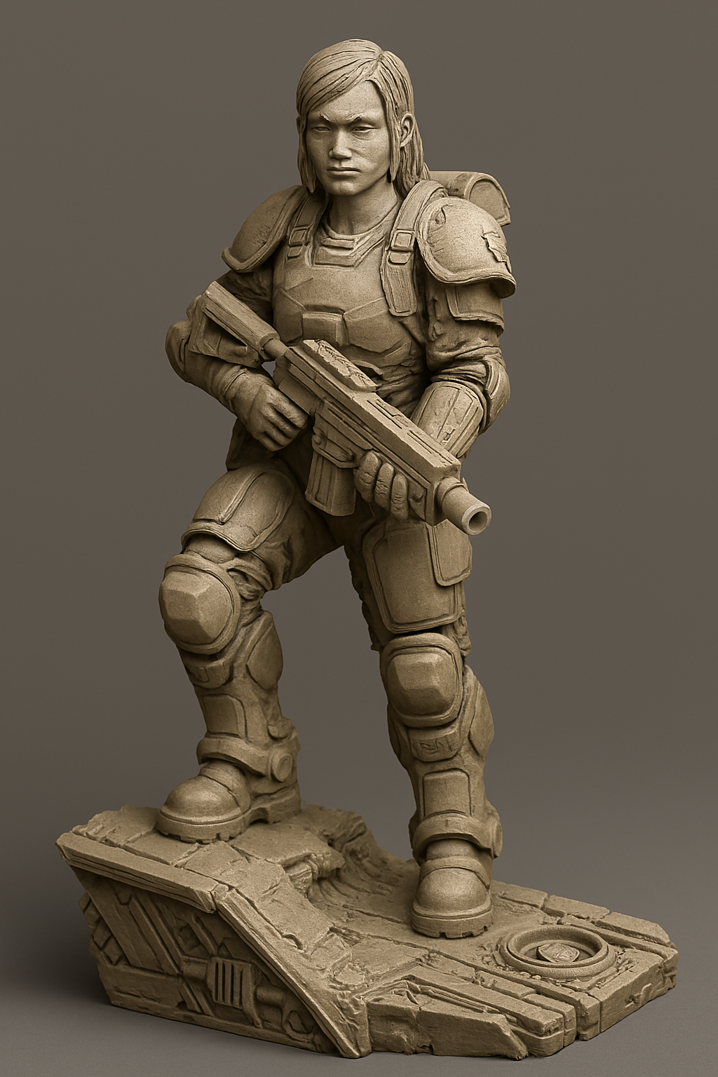 Sable Reaper, Cybernetic Enforcer | 32mm & 75mm Fantasy Miniature | FDM & Resin