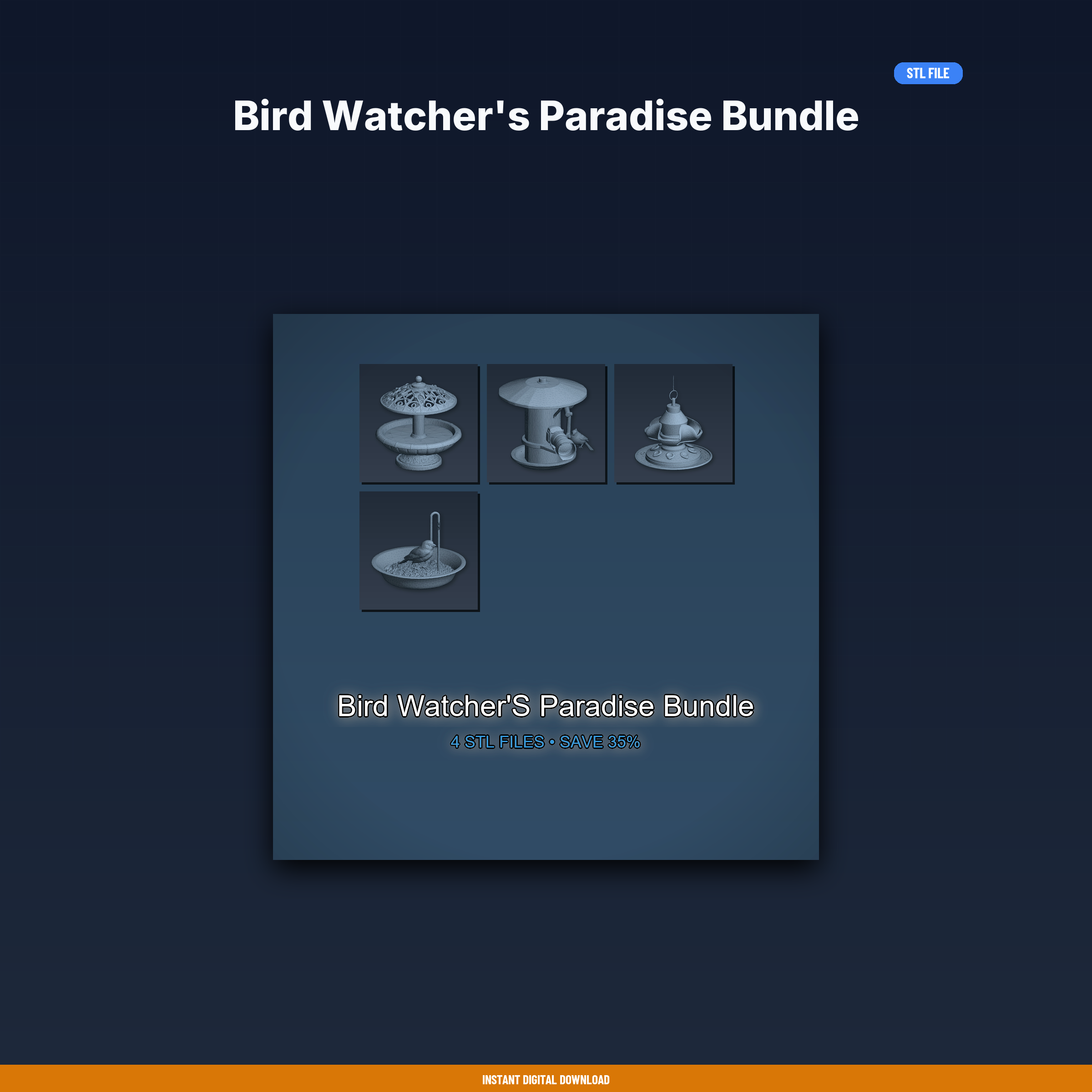 Bird Watcher's Paradise Bundle - 4-Model STL Bundle