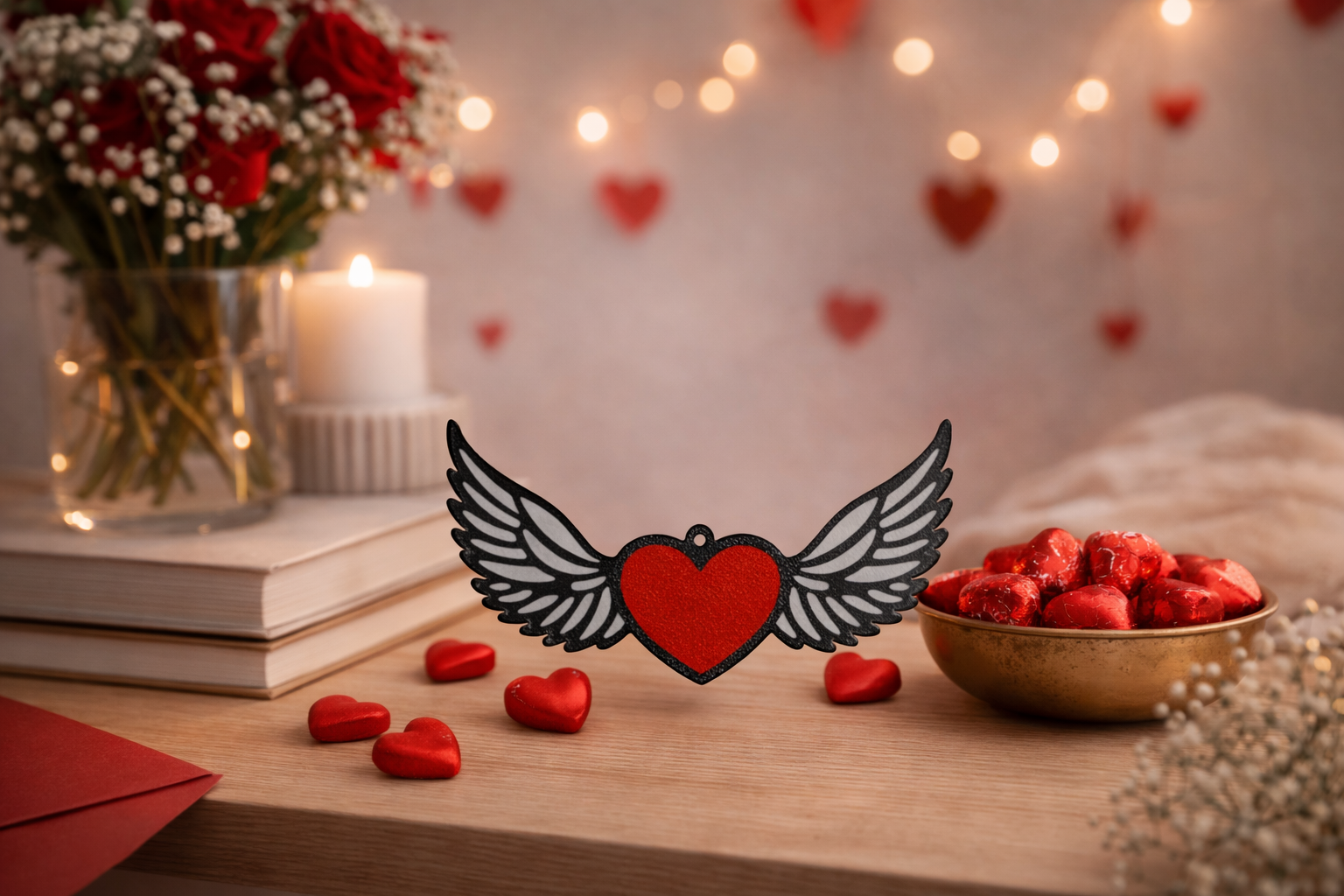 Wings of love Keychain.