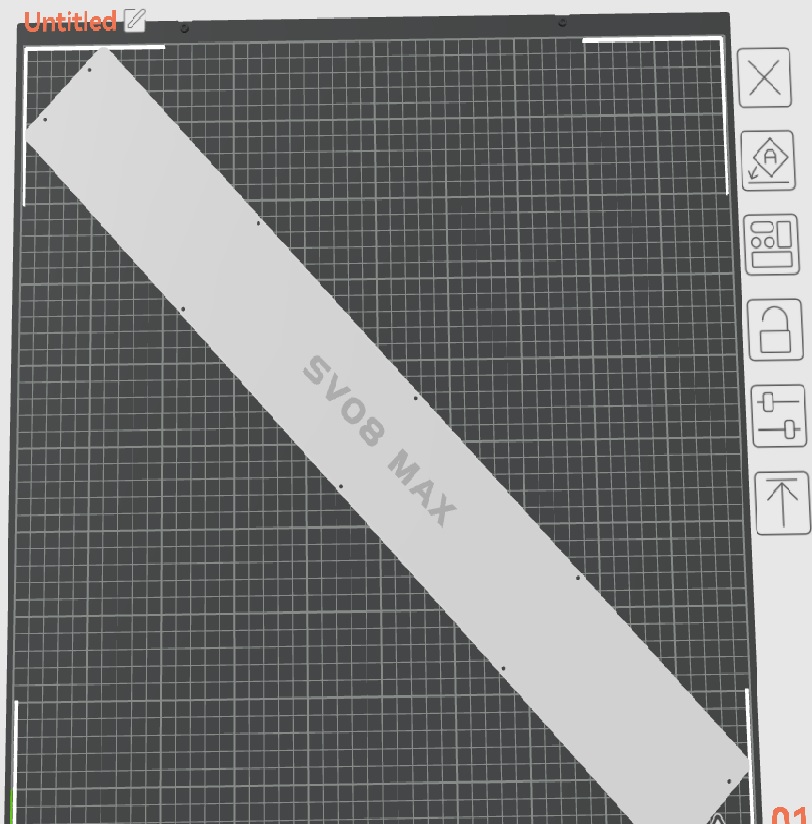 SV08 MAX alternative front plate for tophat