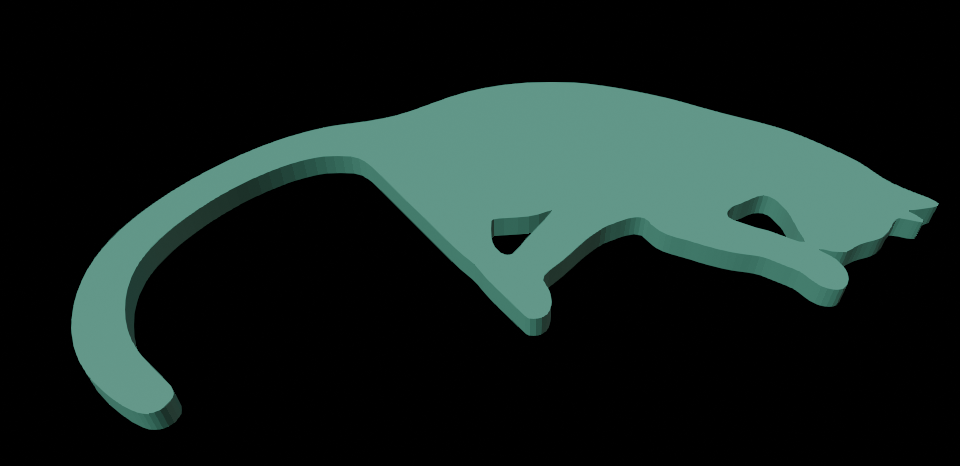 2D Cat Silhouette Logo